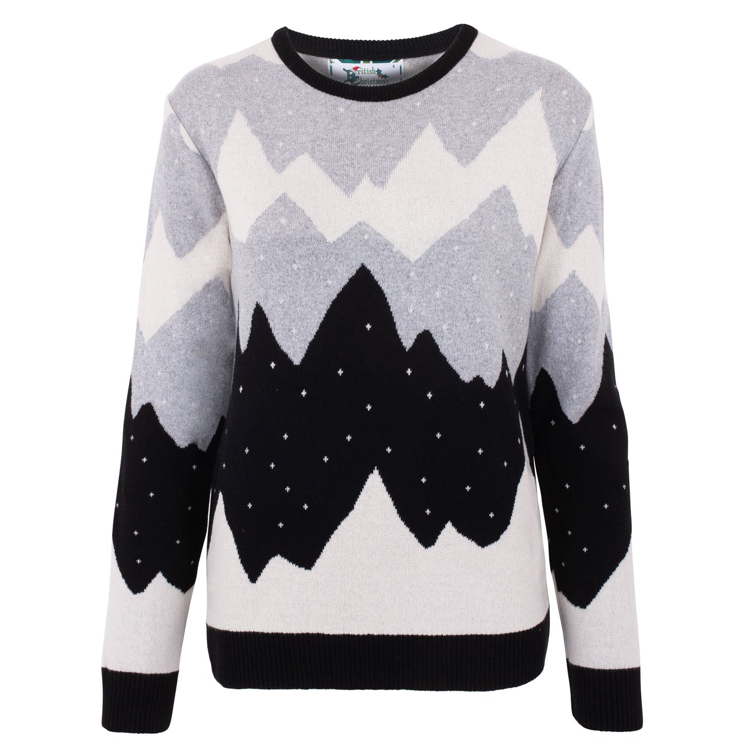 Mountain Peak Black Womens Eco Christmas Jumper