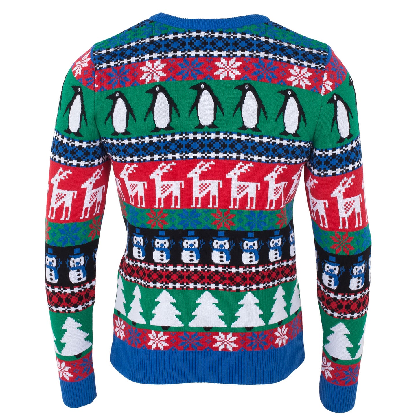 Comic Penguin Xmas Mens Eco Christmas Jumper