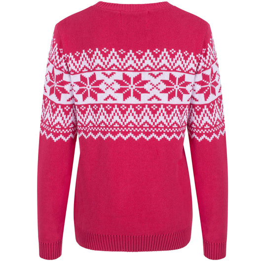 The Nordic Fairisle Women's Eco Christmas Jumper - Hot Pink