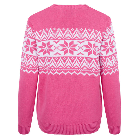 The Nordic Fairisle Women's Eco Christmas Jumper - Pink