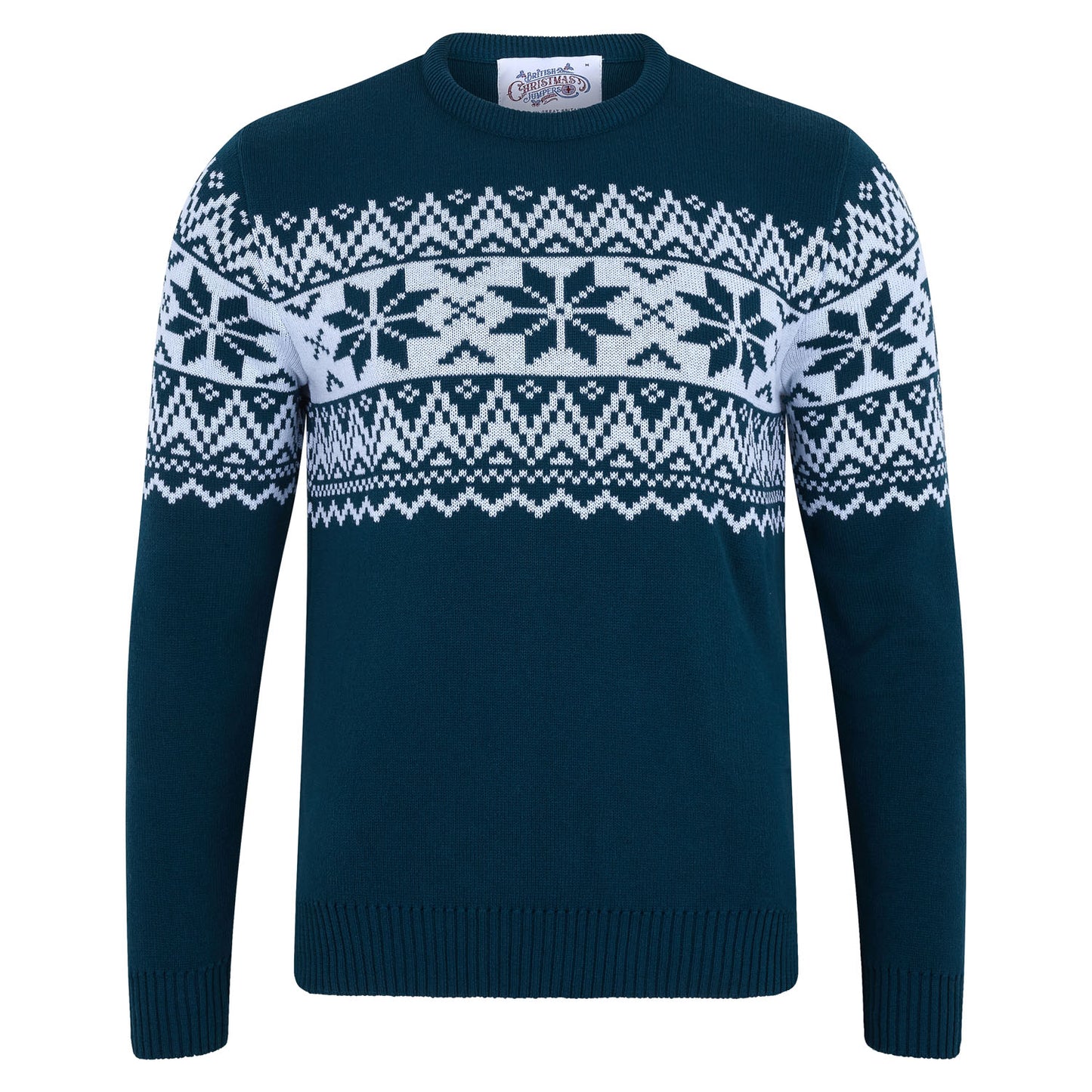 The Nordic Fairisle Bottle Green Mens Eco Christmas Jumper