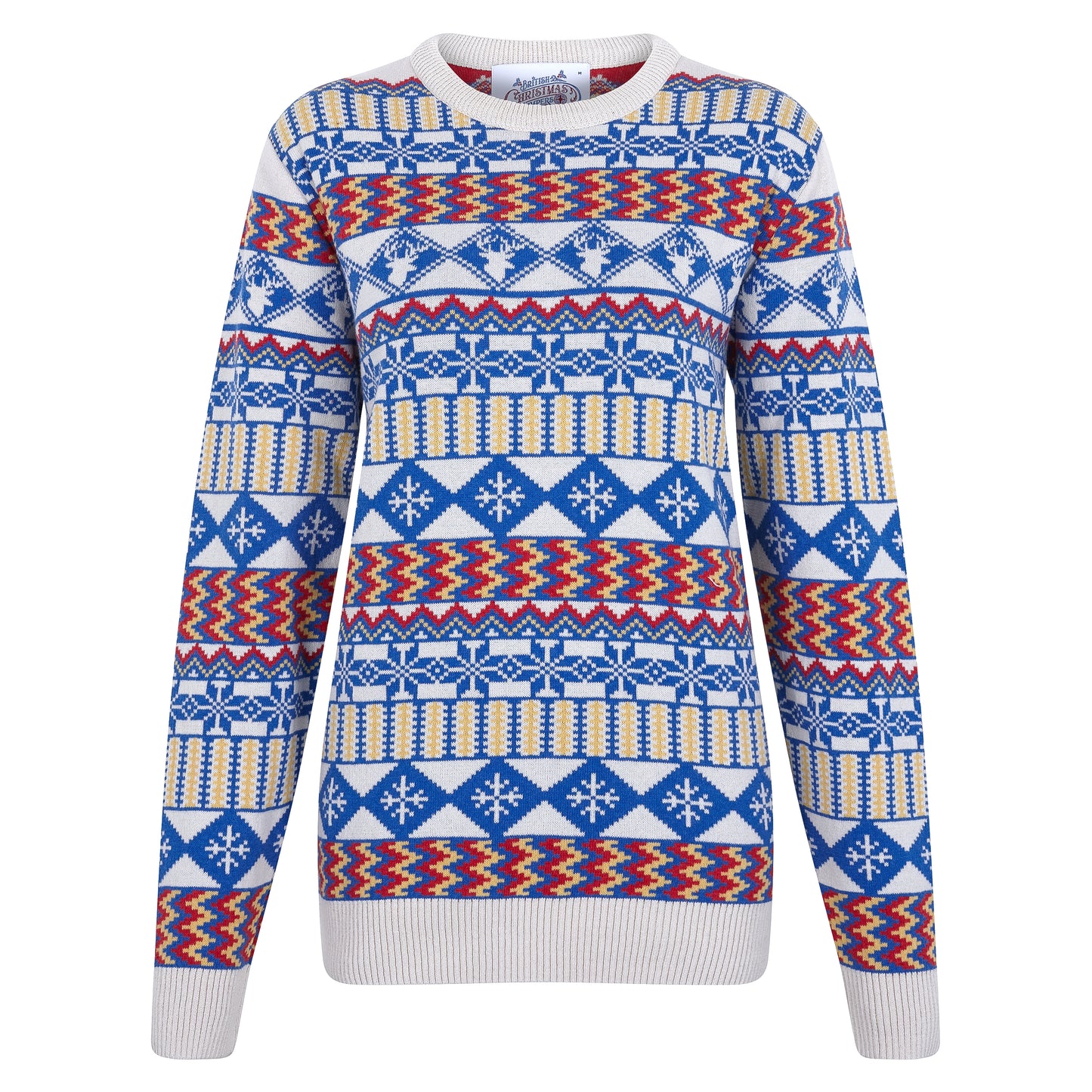 British Christmas Jumpers Men's Subtle Fairisle Eco Christmas Jumper Sweater